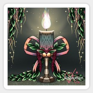 Christmas decorations candle Sticker